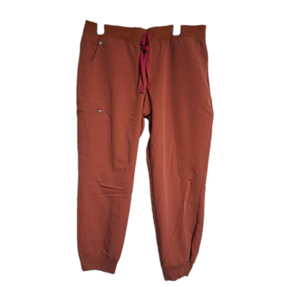 Women's FIGS Technical Collection Terra Cotta Jogger Scrub Pants Size XLP Petite